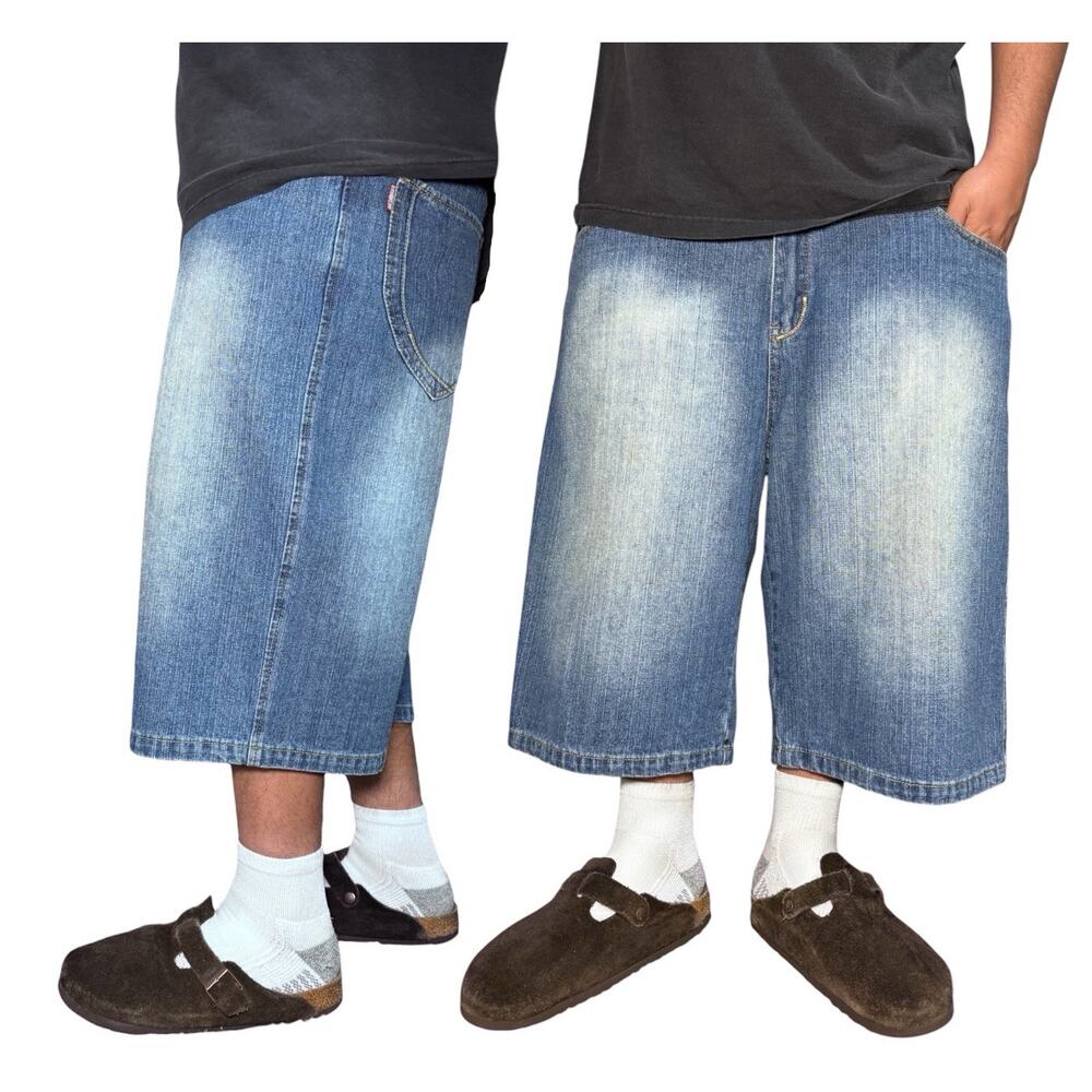 Y2k Baggy BrooklynXpress Denim Size 40 Jean Shorts Skater Type ( Has Flaws )